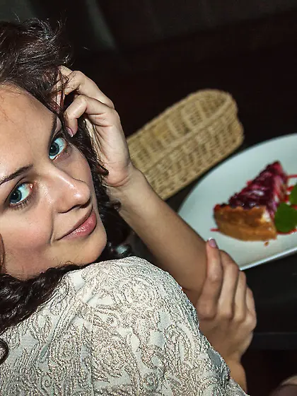 See-through white get-up brunette shows her pussy up close on ca