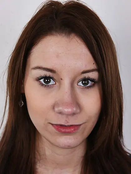 Long haired pretty brunette