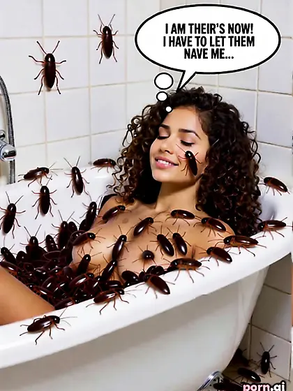 Alee gets taken in her tub.  BY ROACHES!!