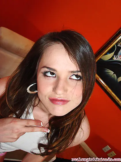 Brunette pretty brown eyes