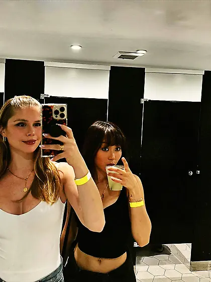 Erin Moriarty and Karen Fukuhara