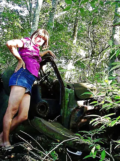 FRESH Tommy crossdresser in the forest