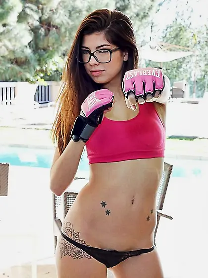 Nerd brunette big set