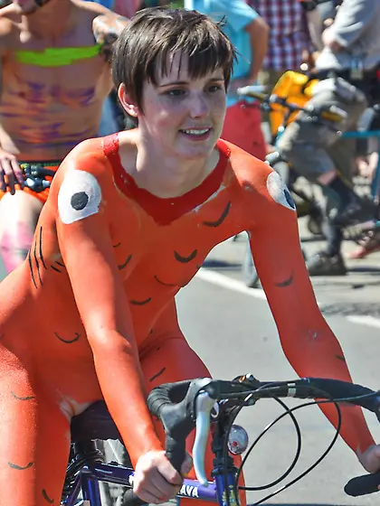 Naked bike ride nudist seat eaters