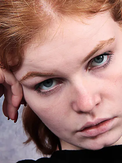 Alluring red haired girl