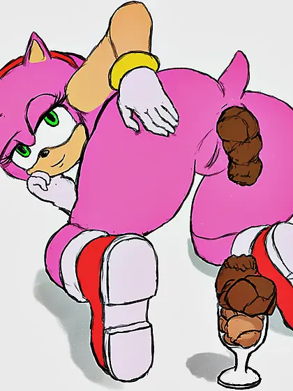 Amy Rose Farting and Pooping