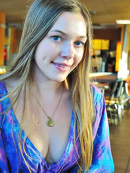 Playing with a hula hoop yummy blonde Aurielle Summers strips to