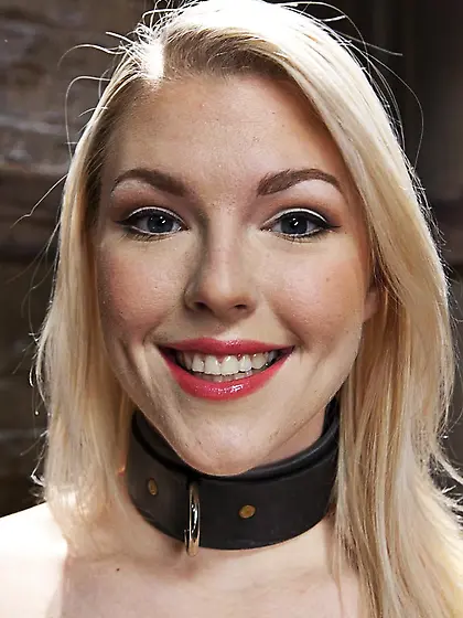 Leather straps embellish blonde