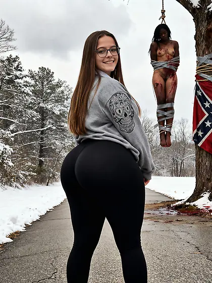 Thicc Girl Hangs Nigger
