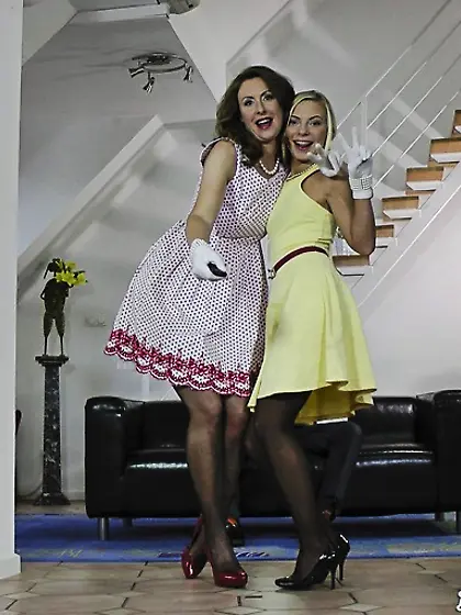 Lusty babe wearing white