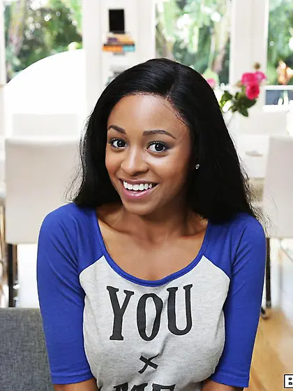 Black girl Anya Ivy gets her hands on a very thick cannon and su