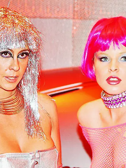 The salacious bimbo Phyllisha Anne plays with girl,  sex toys and