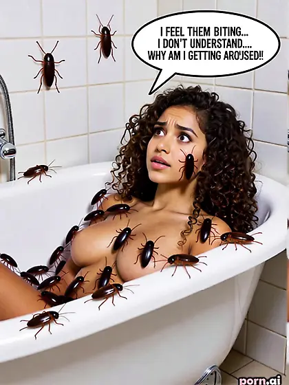 Alee gets taken in her tub.  BY ROACHES!!