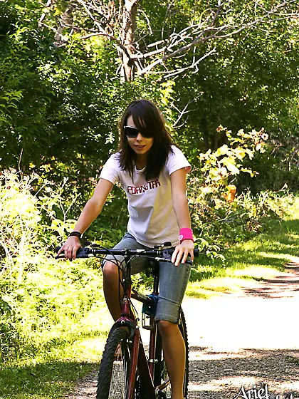 Unlike many other girls,  Ariel Rebel believes that bicycling can
