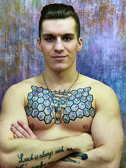 White man taylortattoo dancing