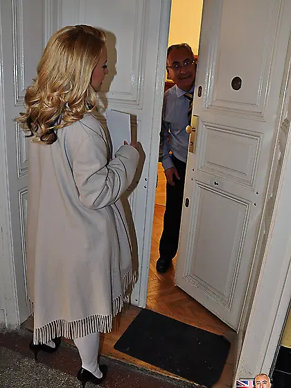 Blssed fair-haired crummy white