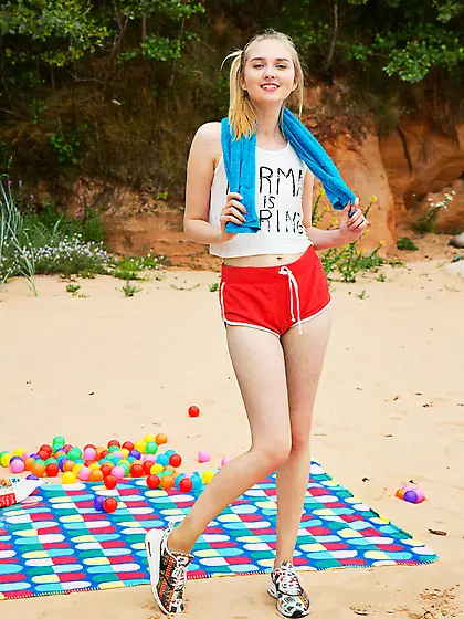 Girl dislikes normal things and make a show of her flat body on