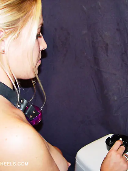 Chastity - Heels,  smoke,  toilet