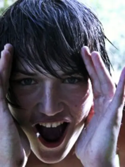 Brunette joshua perform close