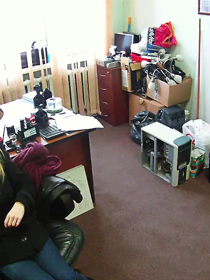 Sexy office girl blonde