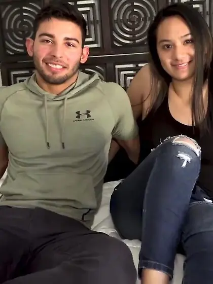 Ripped stud lets the brunette play with his...