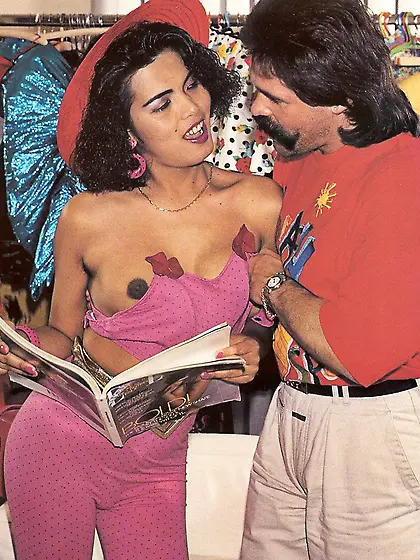 Hot chick in red lingerie gets gangbanged...