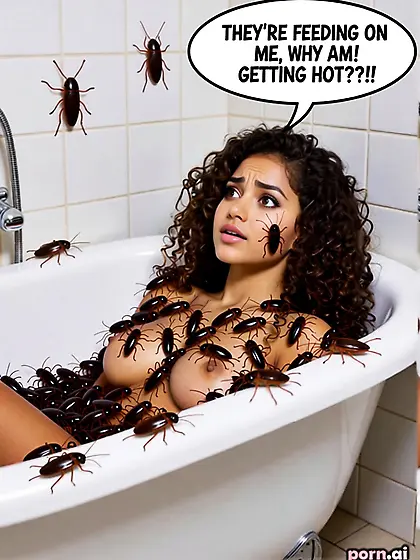 Alee gets taken in her tub.  BY ROACHES!!