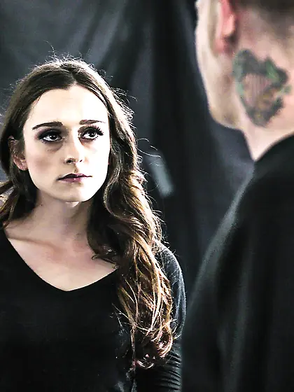 Lily Glee gets spit roasted and double penetrated