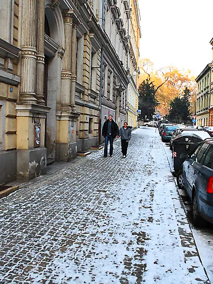 Audrey was walking home