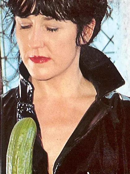 Vintage brunette housewife asked