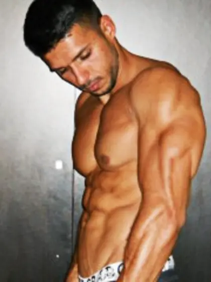 Brunette Young Man Ahotbody 666 Smoking.