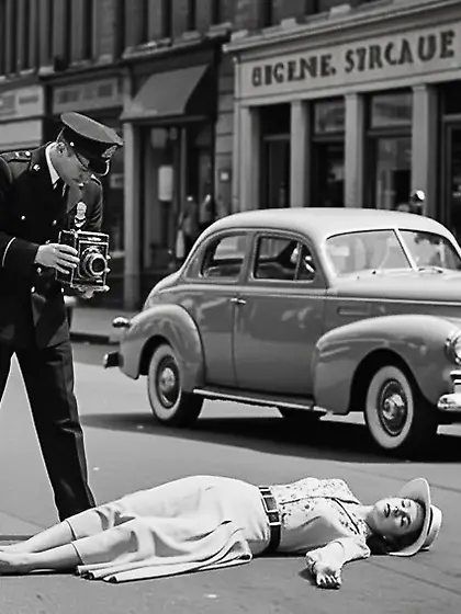 Film Noir Crime Scene