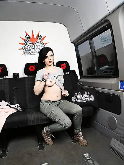 Small boobs edgy brunette German is going to get fucked silly