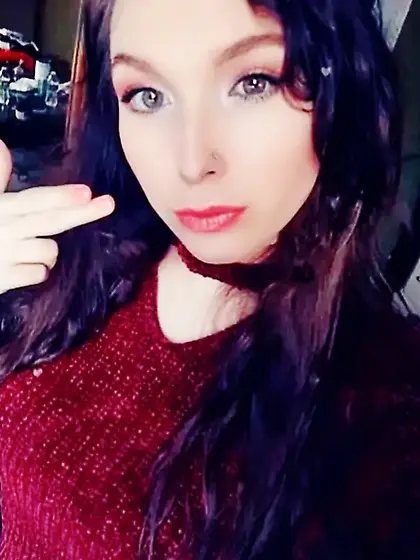 Posing in a red sweater and nude for my 70F lesbian landlord