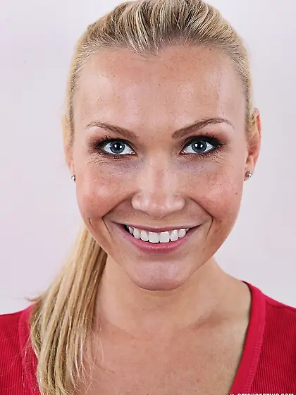 Blonde lady seductive showing