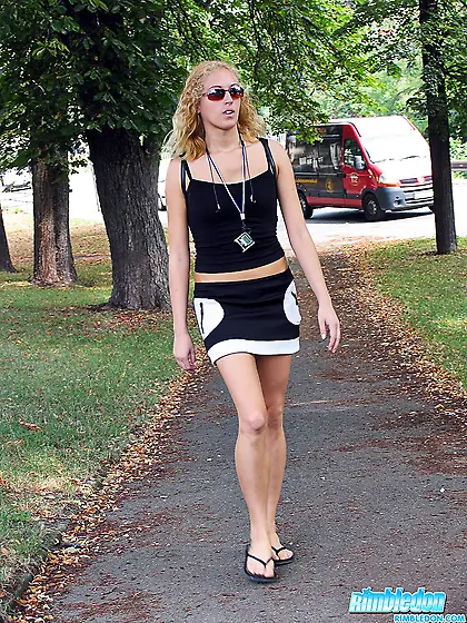 Cute blonde girl cash