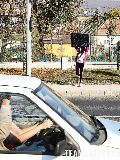 BBW teen Sherill Collins gets picked up and fucked by a stranger