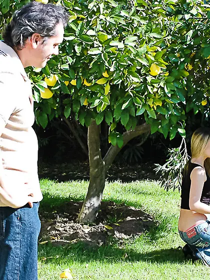 The delicious shaved cunt of Denice Klarskov appears to be on th