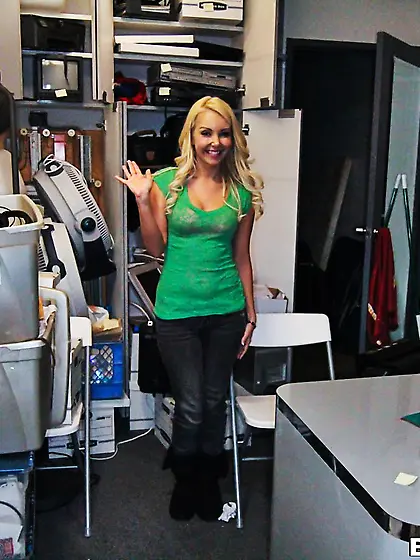 Hot blonde amateur Aaliyah Love gets rammed in the back room at