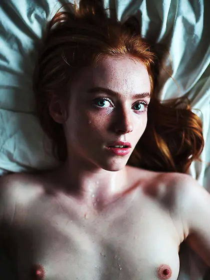 Sweaty redhead young teen girl