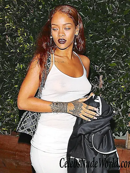 Rihanna See Through To Nipples While Out In Santa Monica