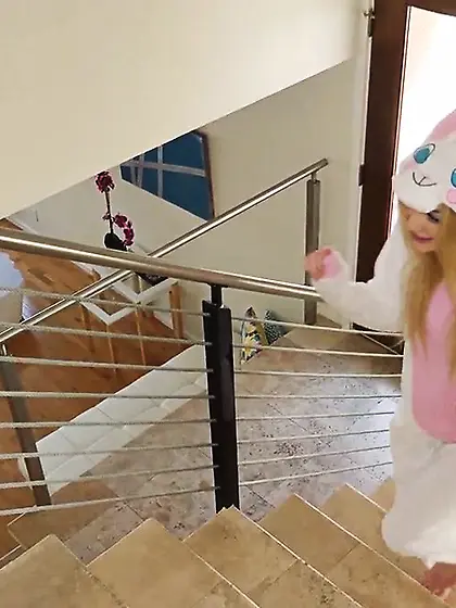 American blonde easter bunny