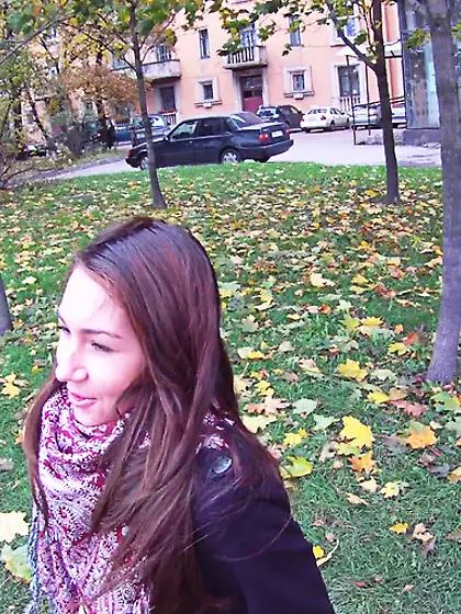 Young slut colourful scarf