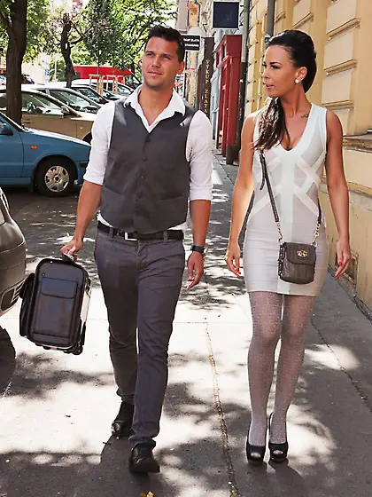 Sexy-legged Alicia Wild fucked hard in limo backseat