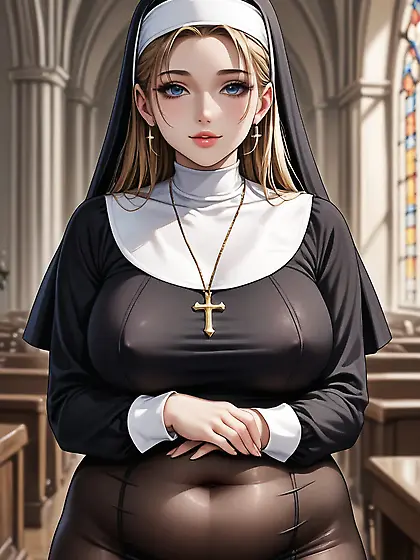 Attractive Busty Nun