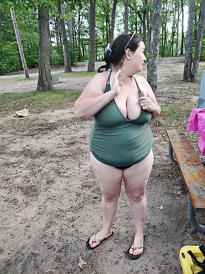Wife Camping Public Tit Flash