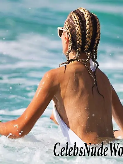 Victoria Hervey Nipple Slip On The Beach In Barbados