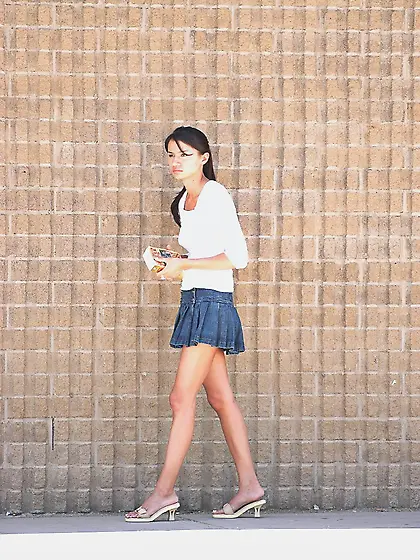 Bobbi Blair takes her slutty mini skirt off and teases us with h