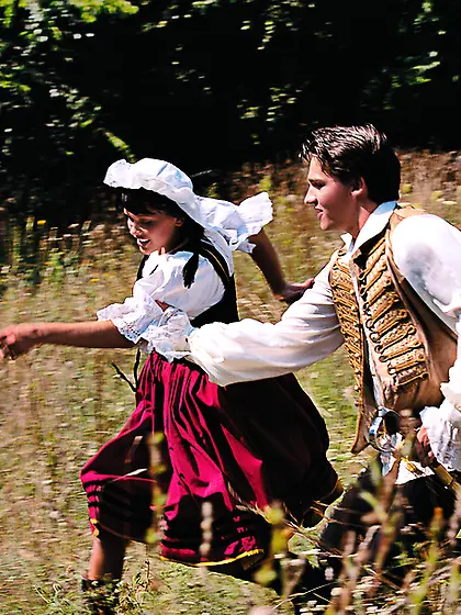 Beautiful maiden wearing white