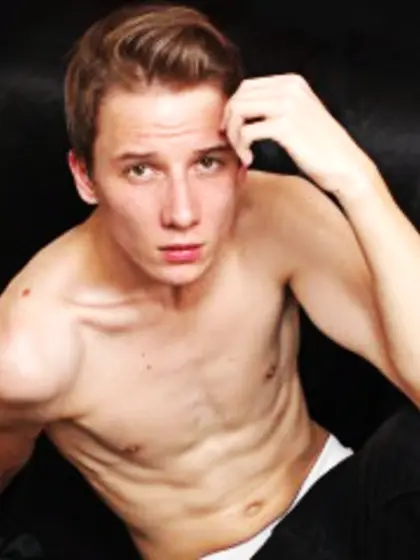 Brunette Young Man Denpillar Butt Plug.